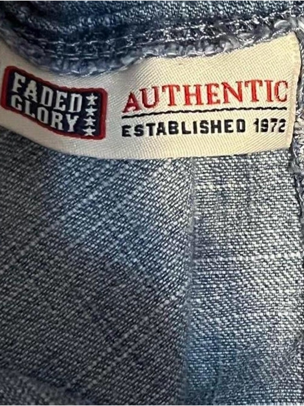 Faded Glory Denim Lace-Up Cami Top - Picture 2 of 4